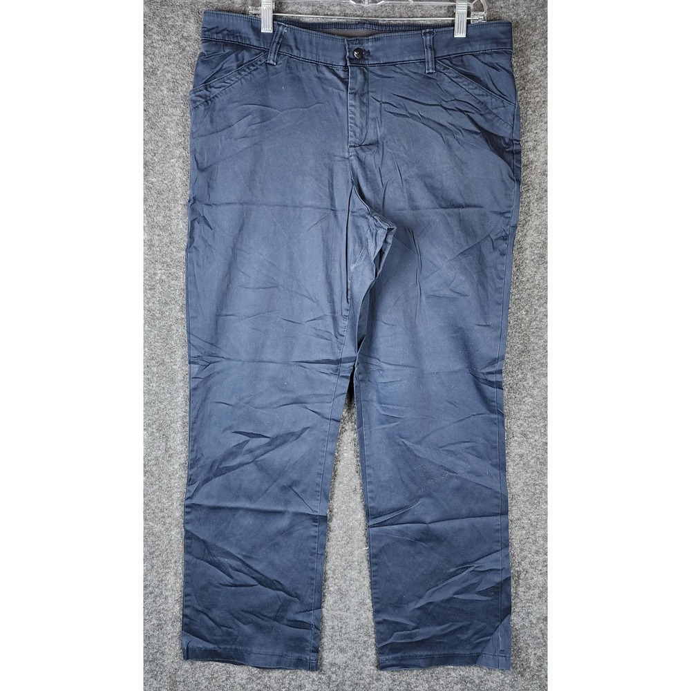 Lee Pants Womens 16W Total Freedom Navy Blue Straight Leg Stretch GOOD